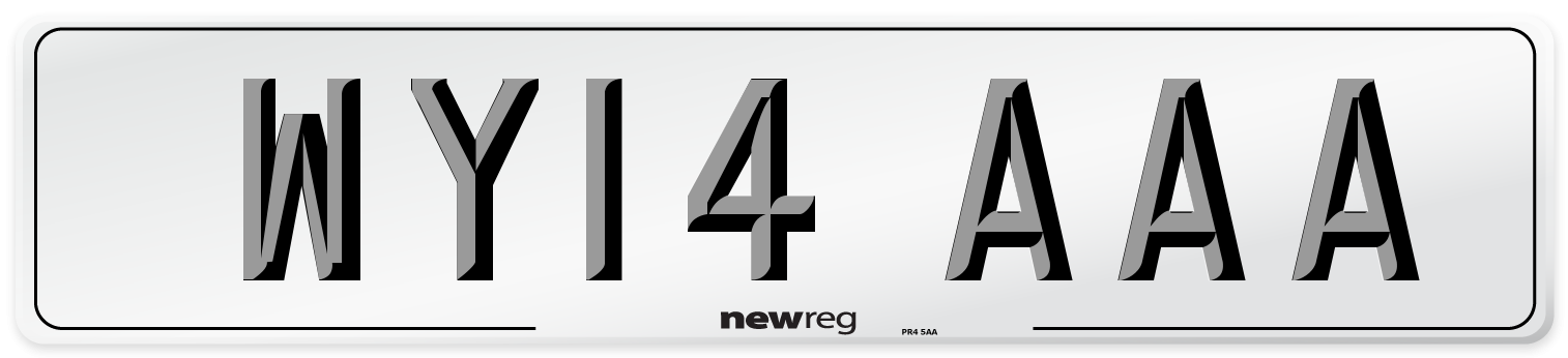 WY14 AAA Number Plate from New Reg